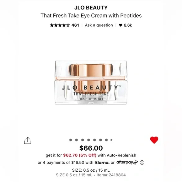 JLO BEAUTY THAT FRESH TAKE EYE CREAM - BRAND NEW! - Picture 1 of 12